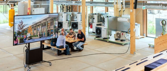 Presentatie zaal en centrale trolley